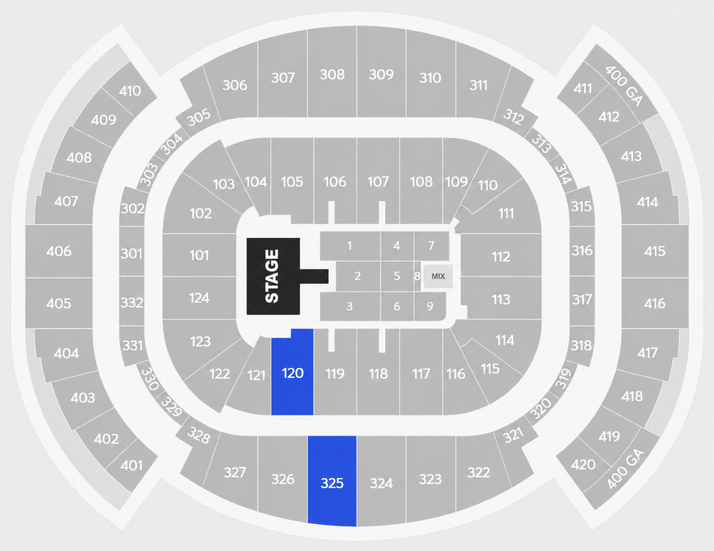 Venue seating plan