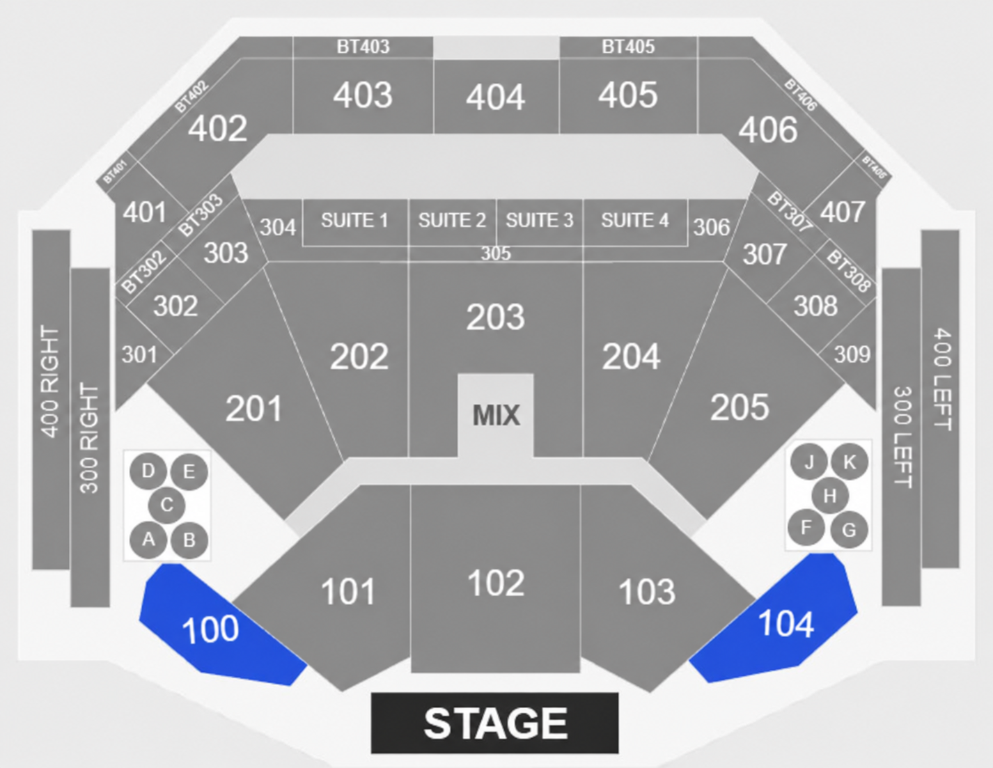 Venue seating plan