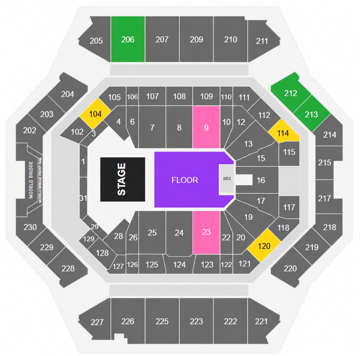 Venue seating plan