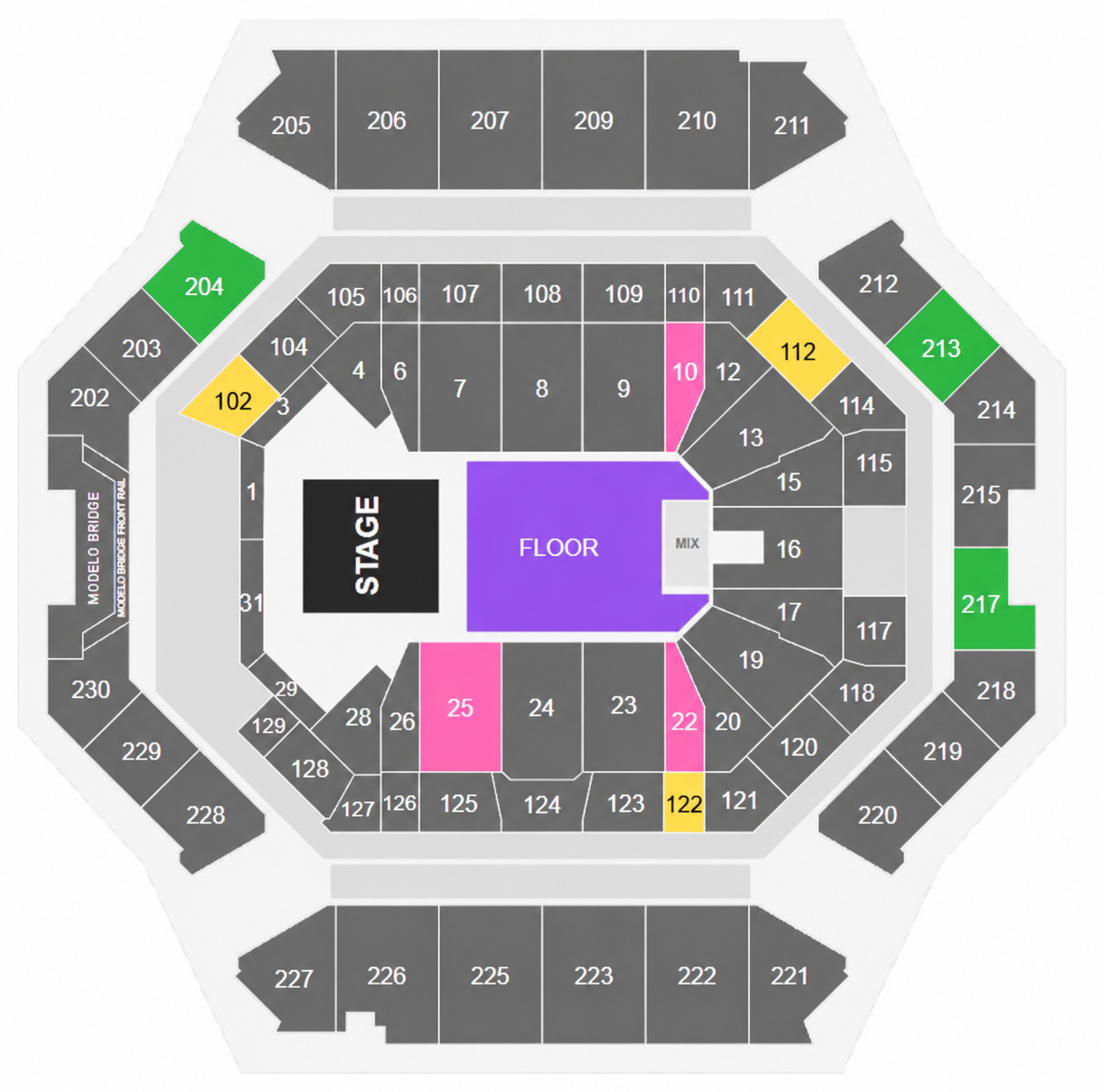 Venue seating plan