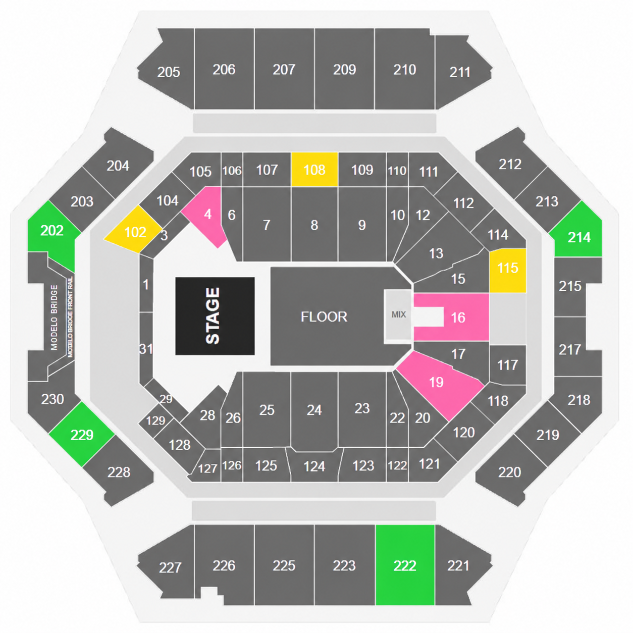 Venue seating plan