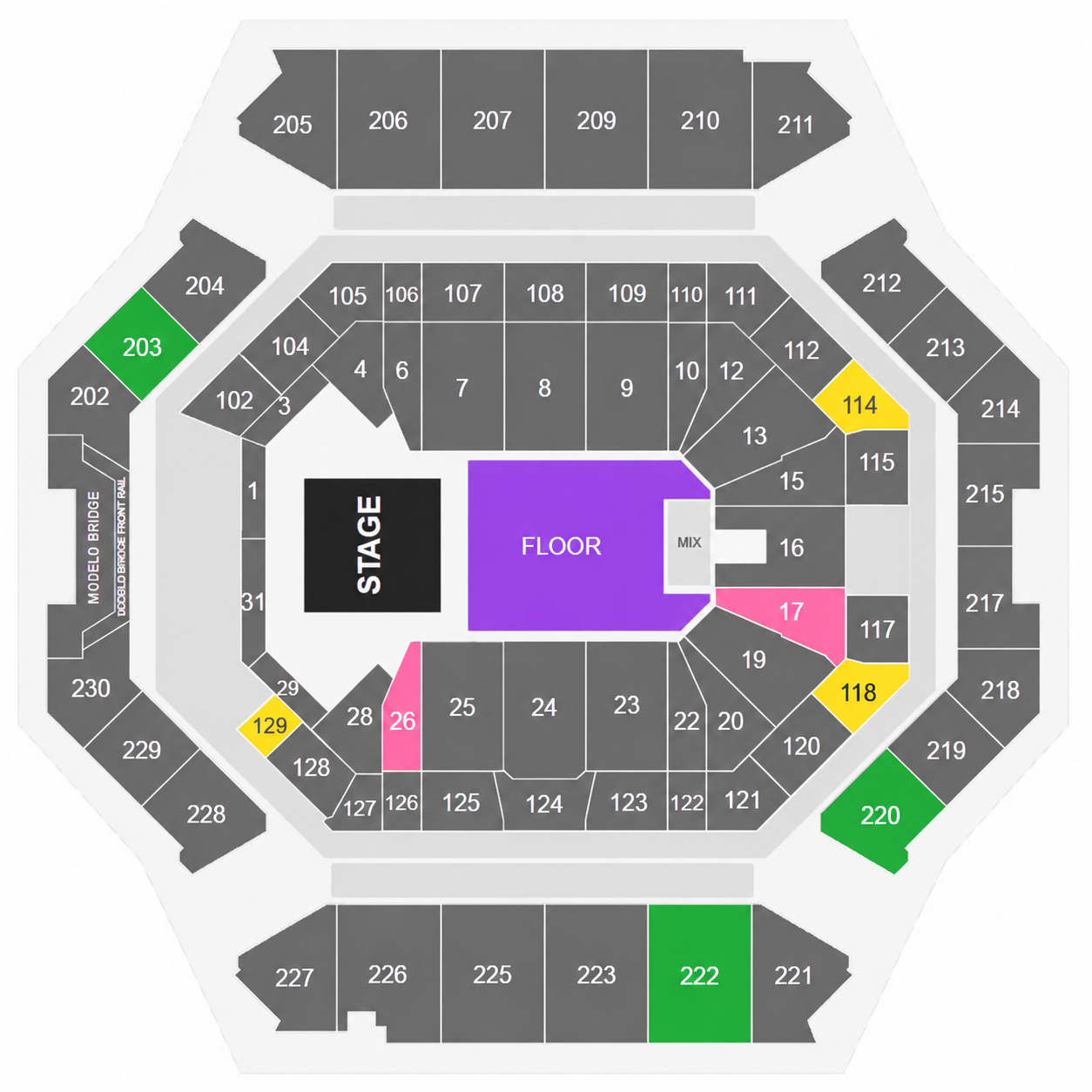 Venue seating plan