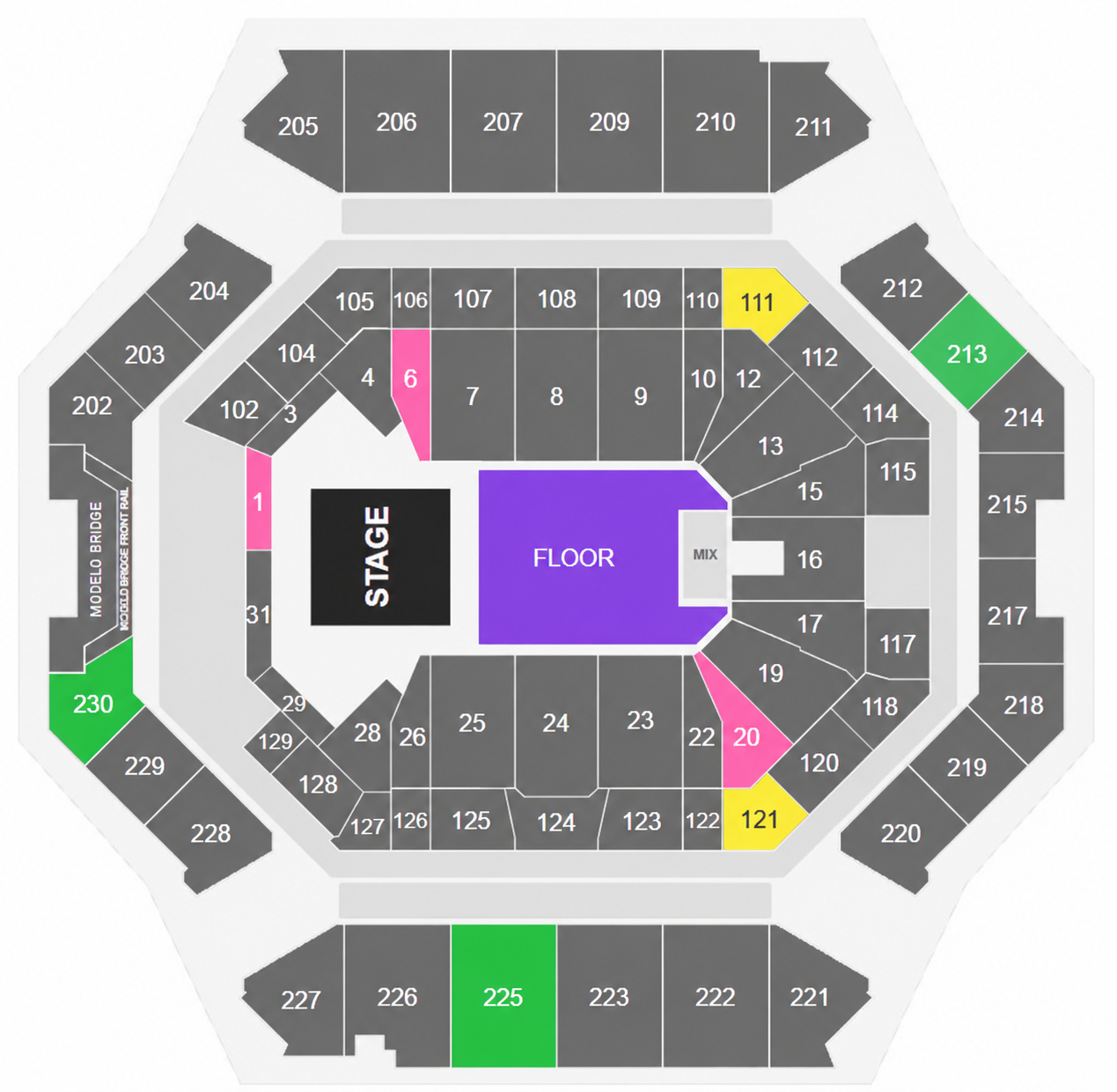 Venue seating plan