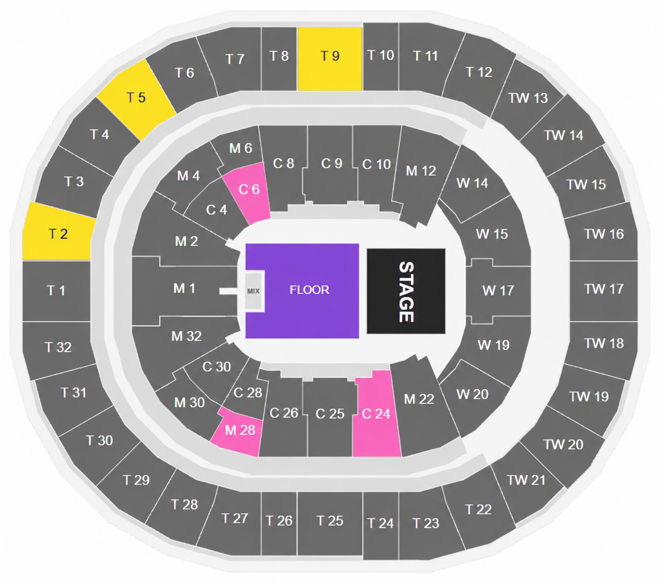Venue seating plan