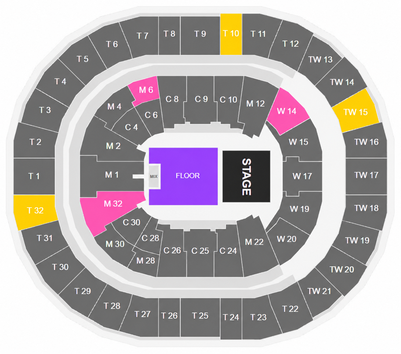 Venue seating plan
