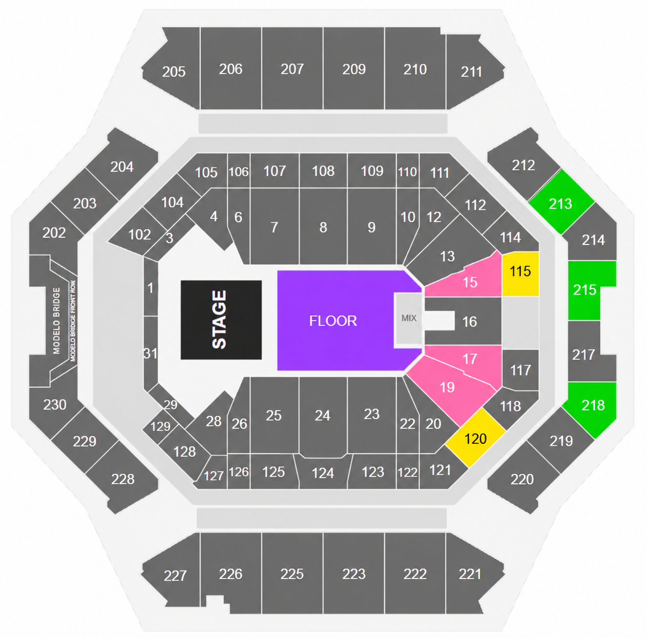 Venue seating plan