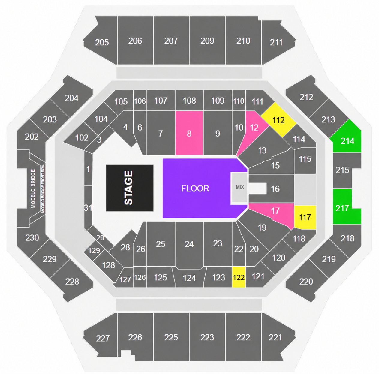 Venue seating plan