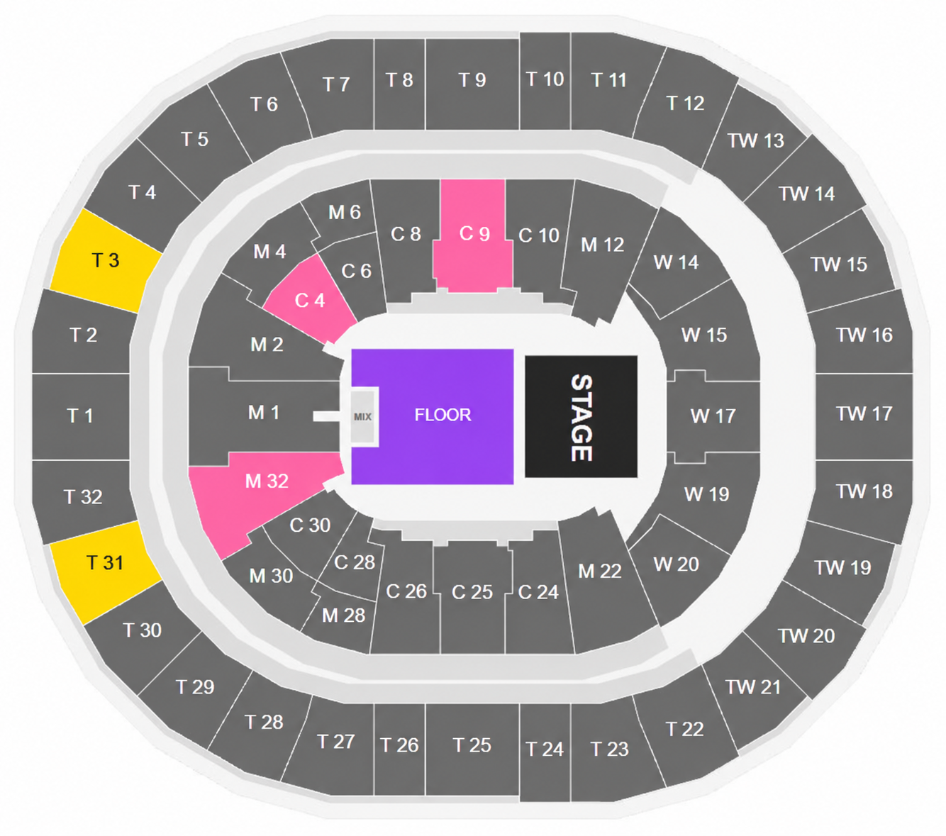 Venue seating plan