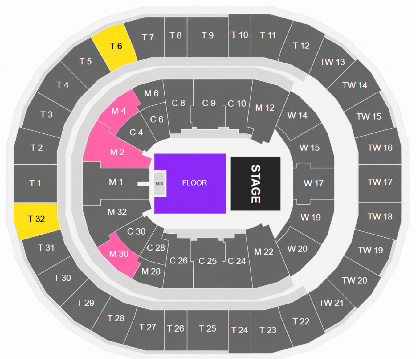 Venue seating plan