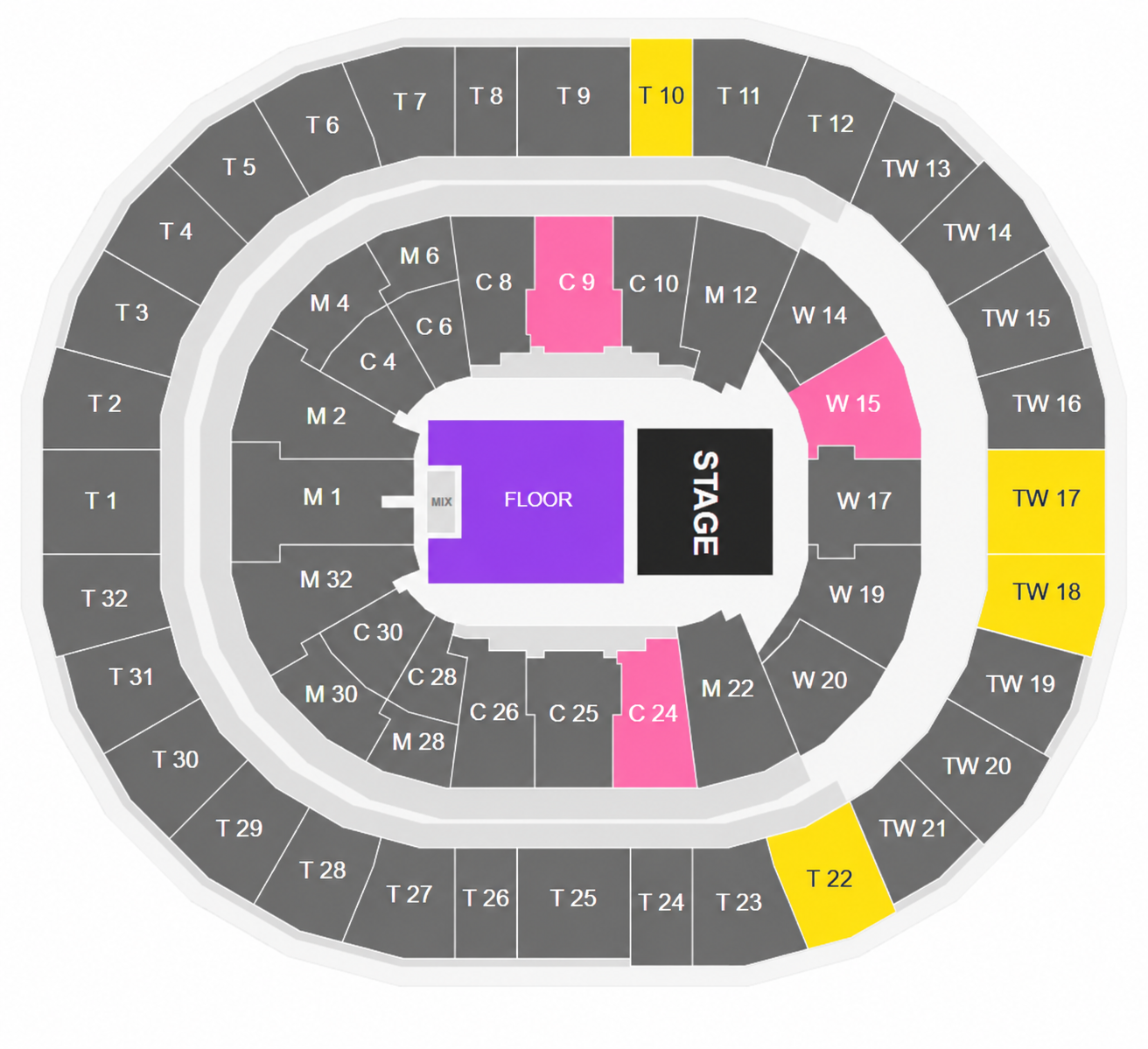 Venue seating plan