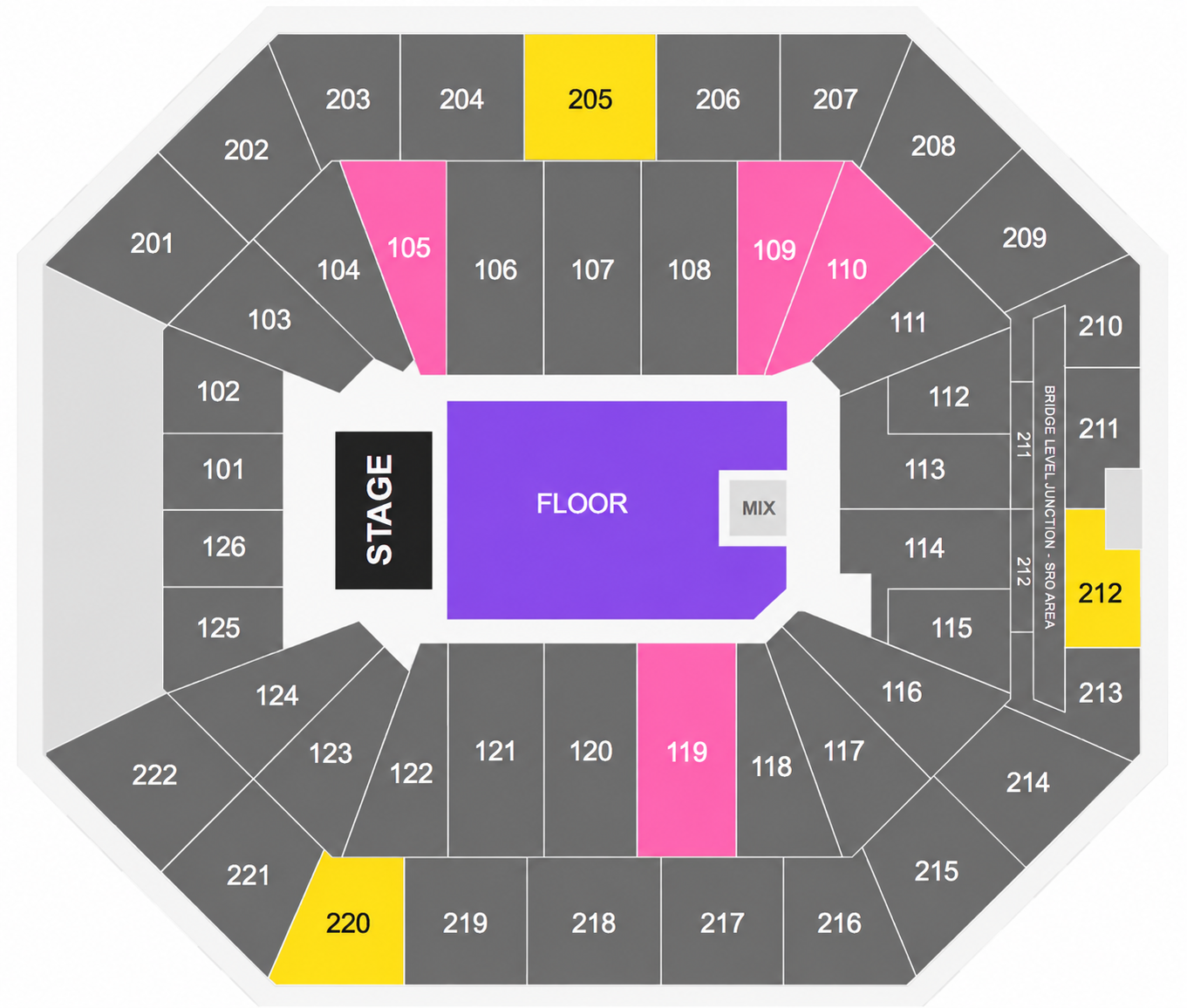 Venue seating plan