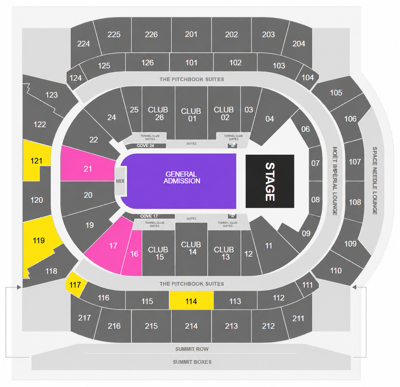 Venue seating plan
