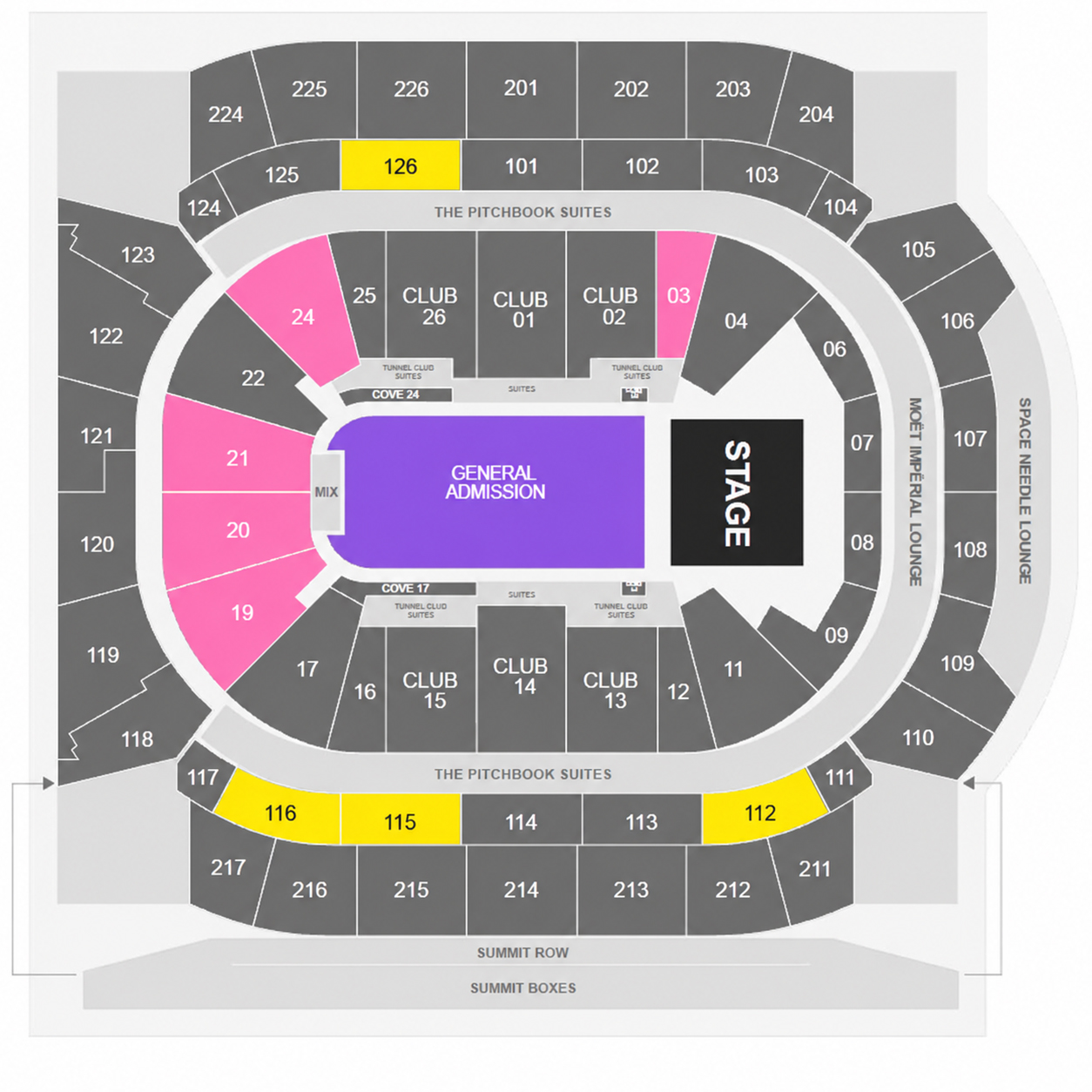 Venue seating plan