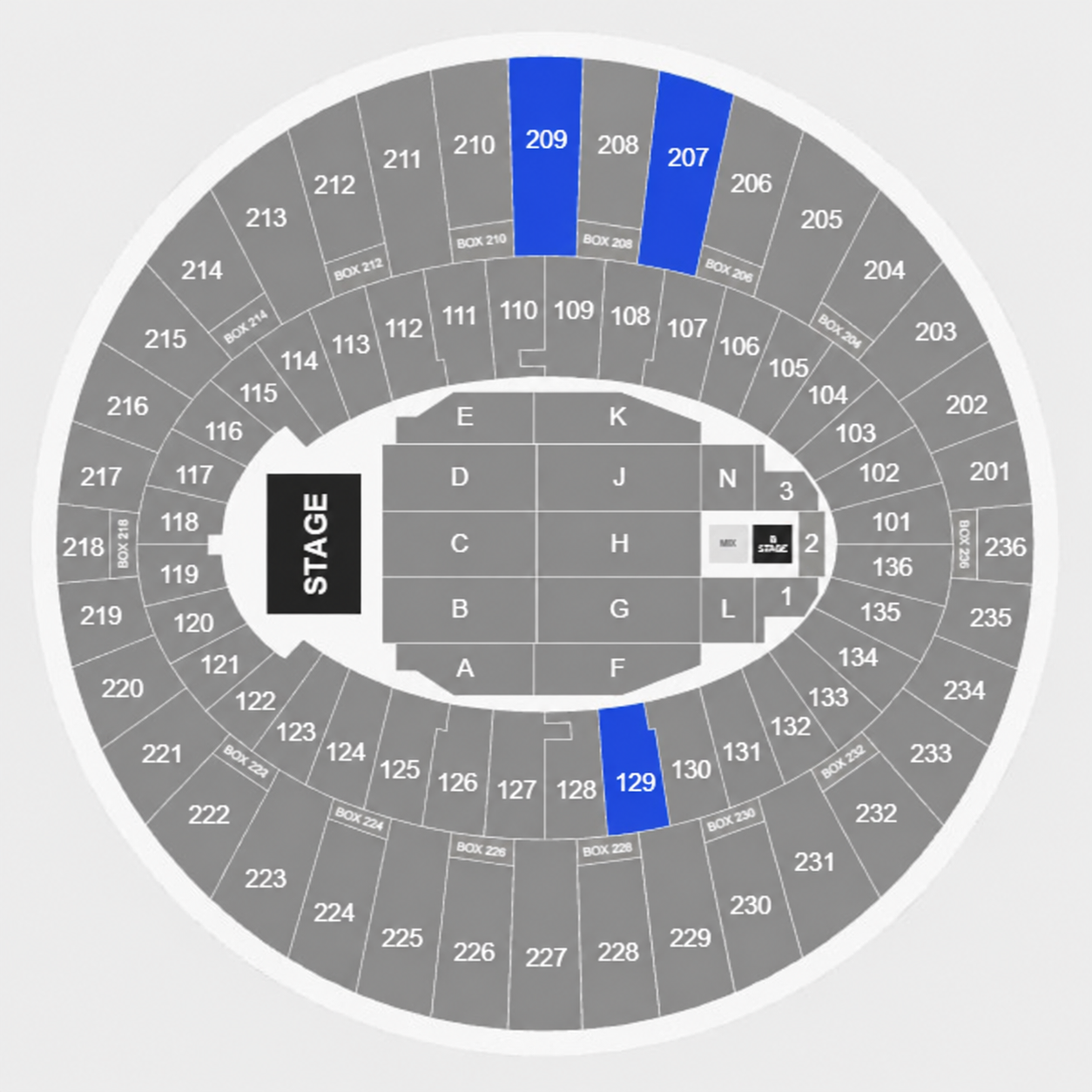 Venue seating plan