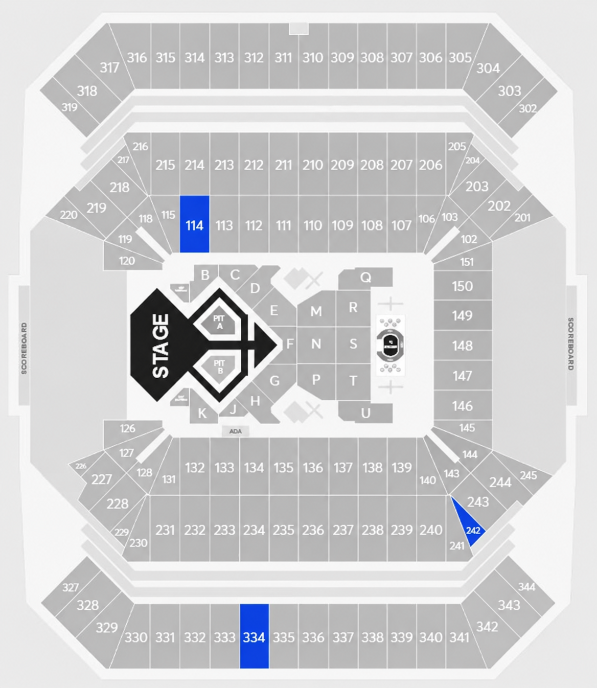Venue seating plan