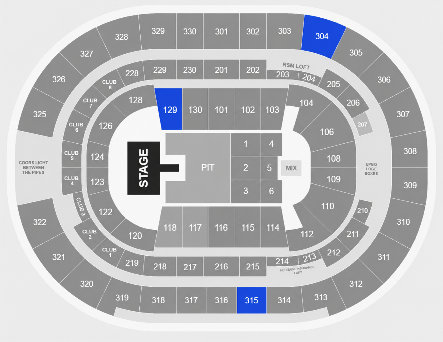 Venue seating plan