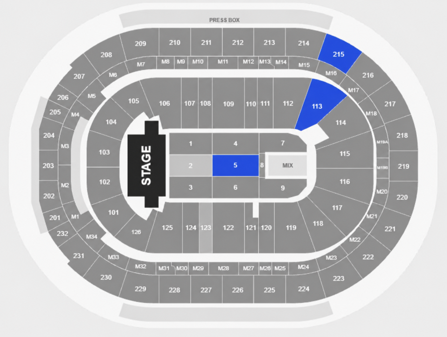 Venue seating plan