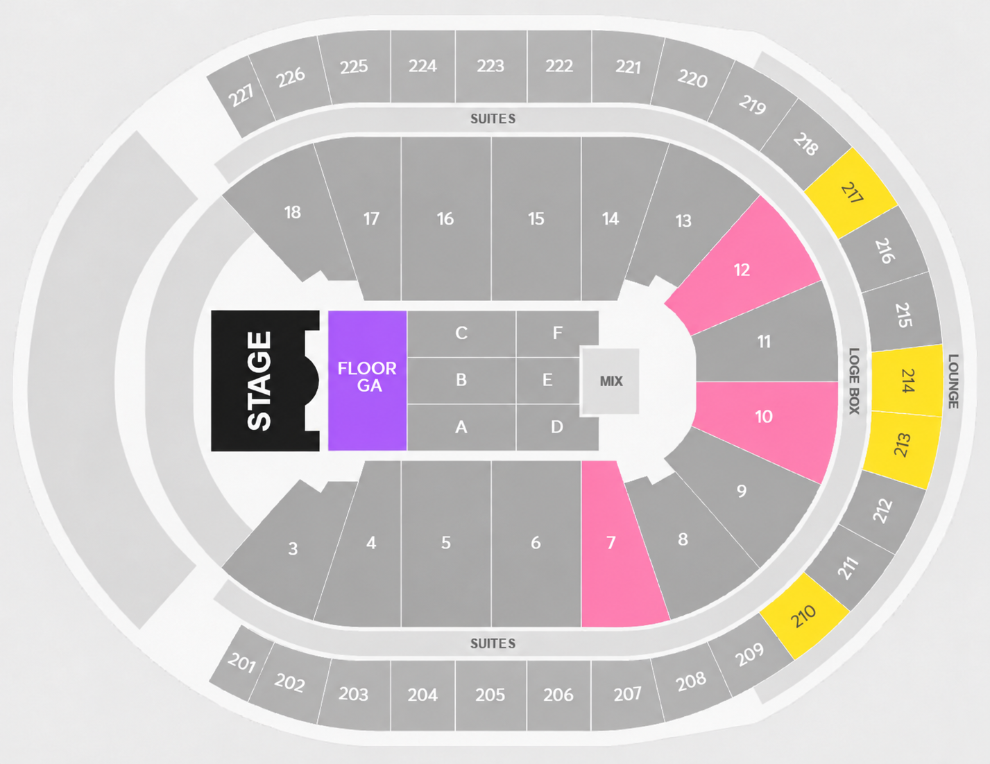 Venue seating plan