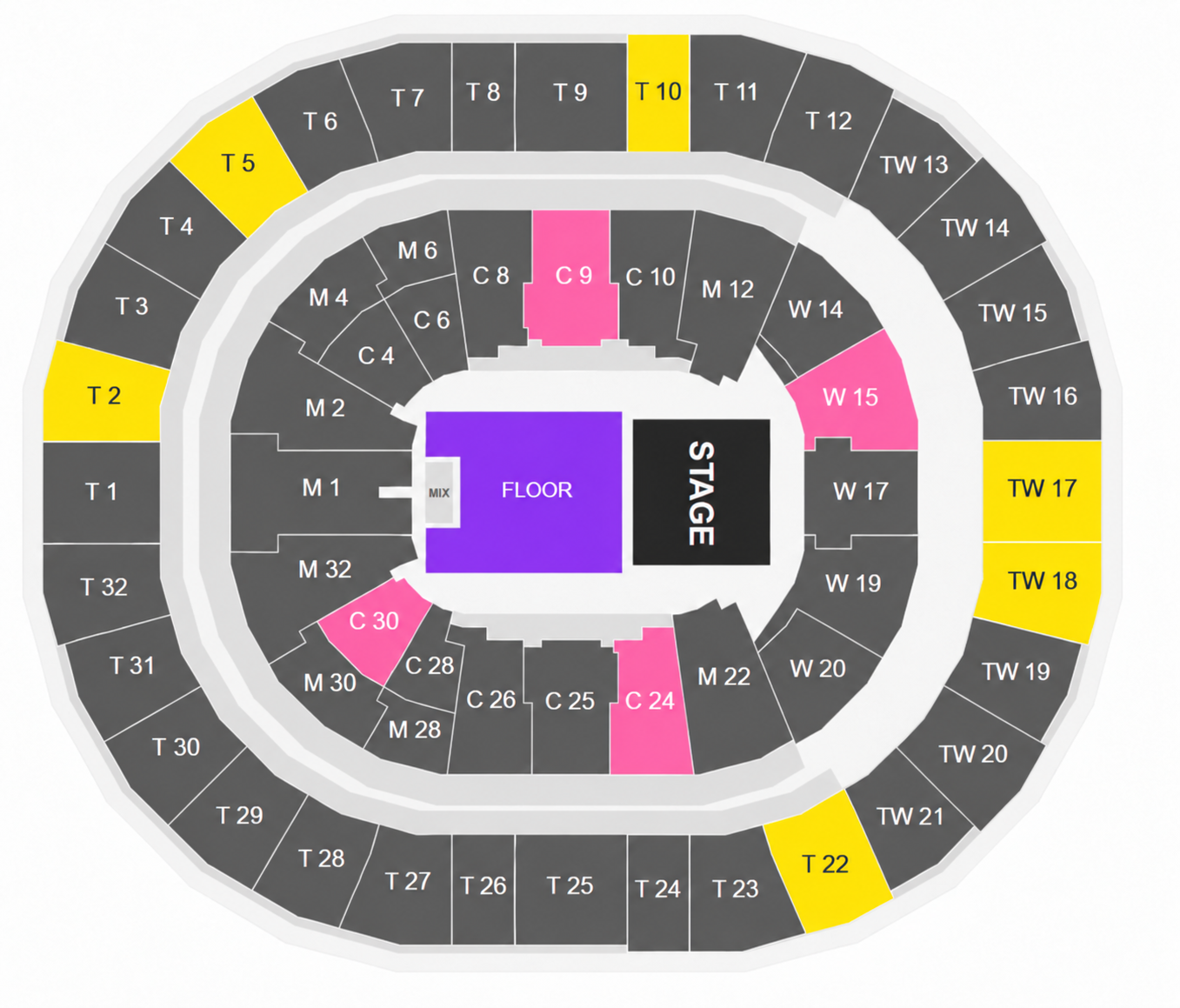 Venue seating plan